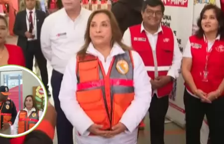 Dina Boluarte participa en Simulacro Nacional Multipeligro 2025