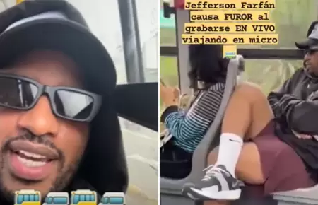Jefferson Farfán sorprende al aparecer en micro.