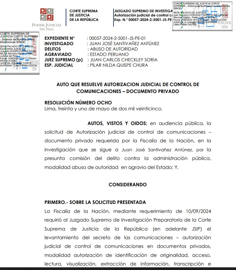 Resolucin del Poder Judicial