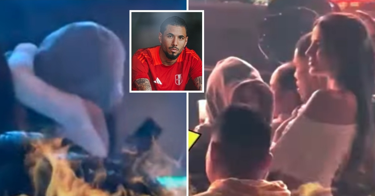 Sergio Peña fue ampayado tomando y besando a misteriosa joven a pocos días del Perú vs. Colombia