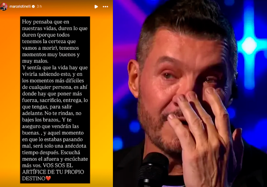 Marcelo Tinelli y su mensaje de reflexin en medio de rumores de ruptura con Milett Figueroa.