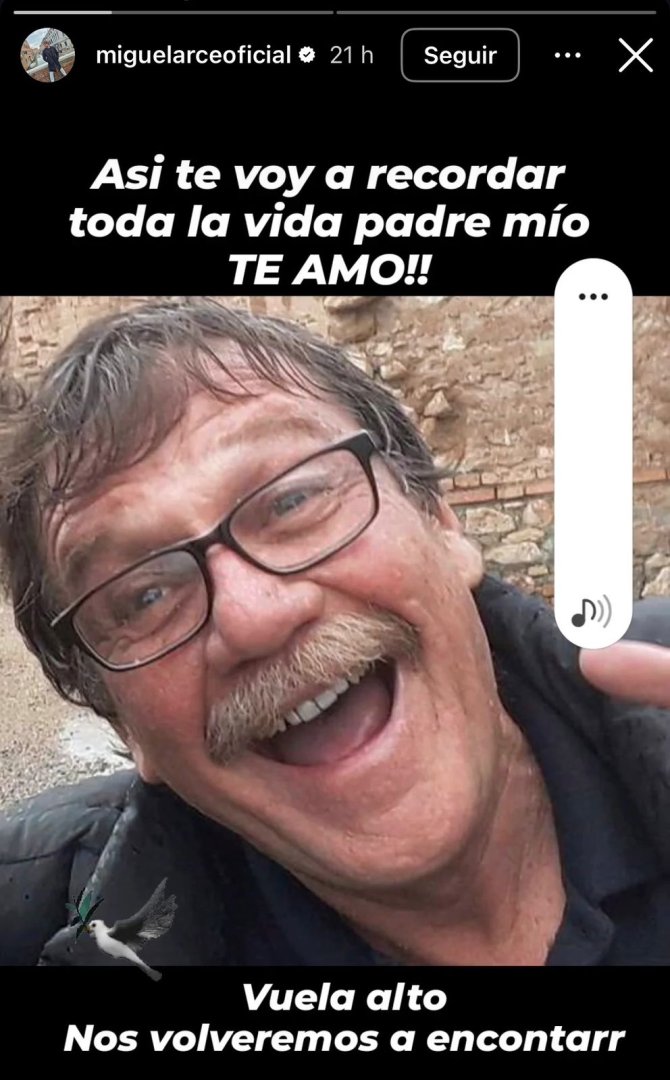 Miguel Arce publica foto de su padre.
