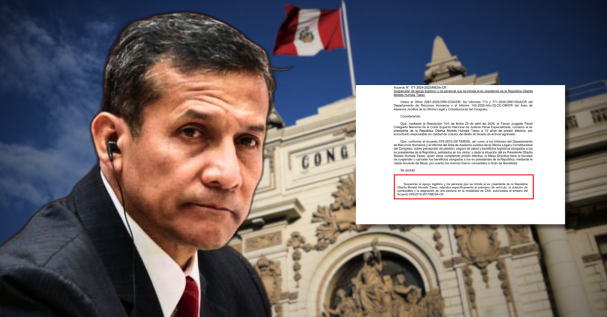 Ollanta Humala: Congreso suspendió beneficios del expresidente por condena de 15 años de cárcel