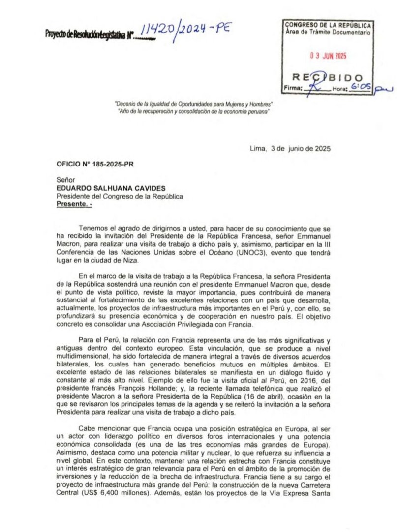 Sustentacin del viaje de la presidenta a Europa