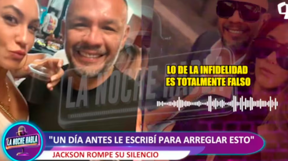 Jackson Mora niega infidelidad a Tilsa Lozano.