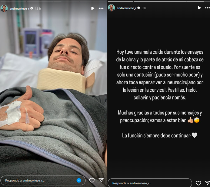 Andrs Wiese llevado de emergencia a la clnica.
