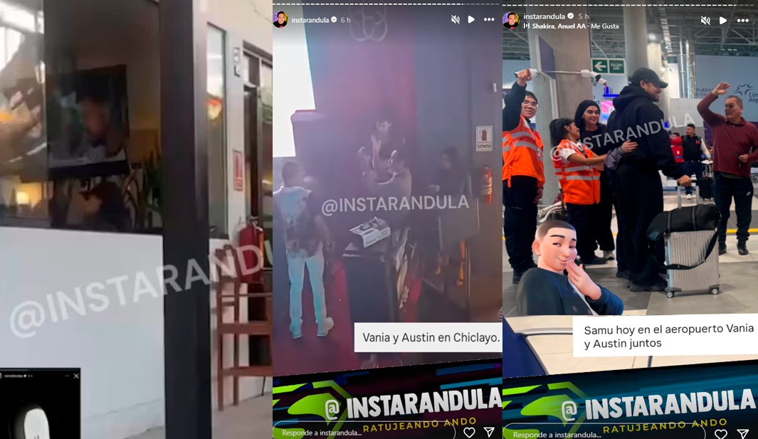 Austin Palao y Vania Bludau captados en restaurante y aeropuerto juntos.