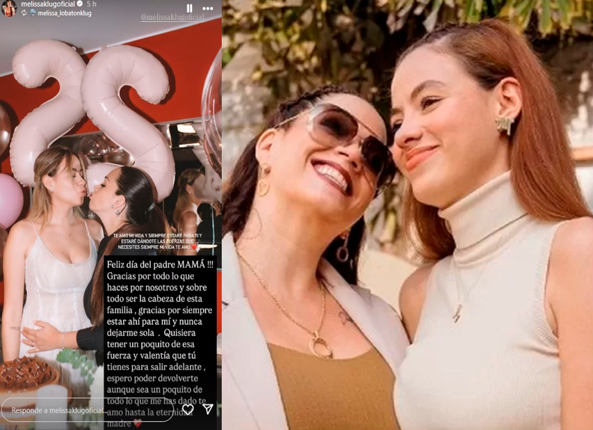 Melissa Lobatn saluda a Melissa Klug por el 'Da del Padre'.