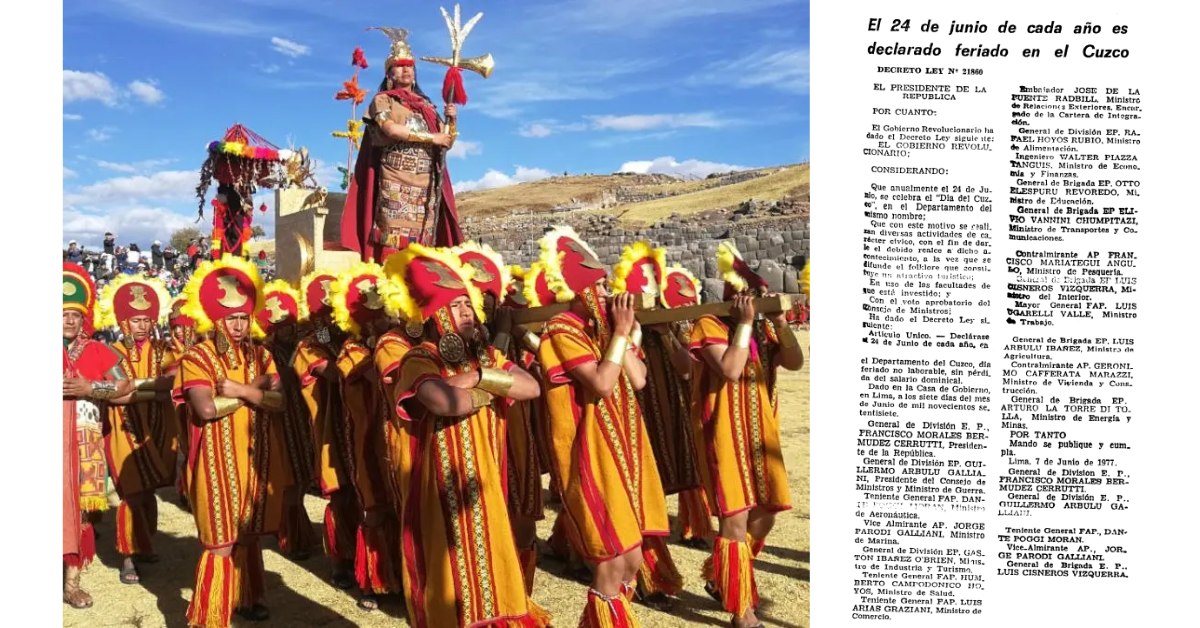 Decreto establece feriado en Cusco.