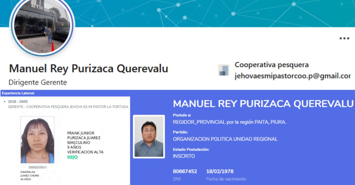 Regidor de Paita figura como gerente de corporativa duea de barco involucrado.