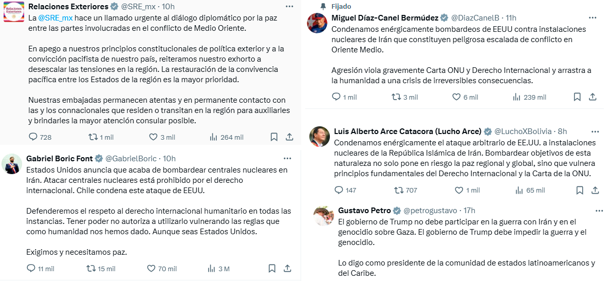 Amrica Latina condena ataque "arbitrario" de EE. UU. a Irn.