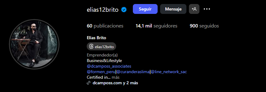 Perfil de Elas Brito, empresario venezolano, que aparece en foto con Ana Siucho.