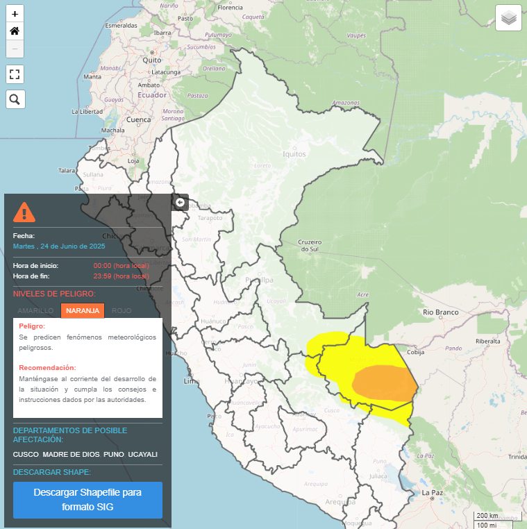 Bajas temperaturas por el décimo tercer friaje en la selva.