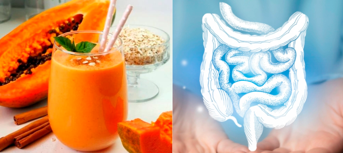 Licuado de papaya, avena y limn, es ideal para limpiar el colon y mejorar la digestin.