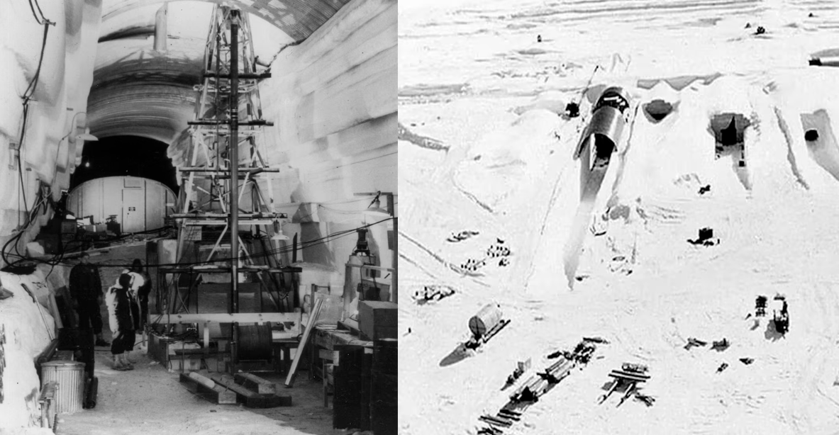 La base militar fue abandonada en 1967 por inestabilidad del hielo (NASA).