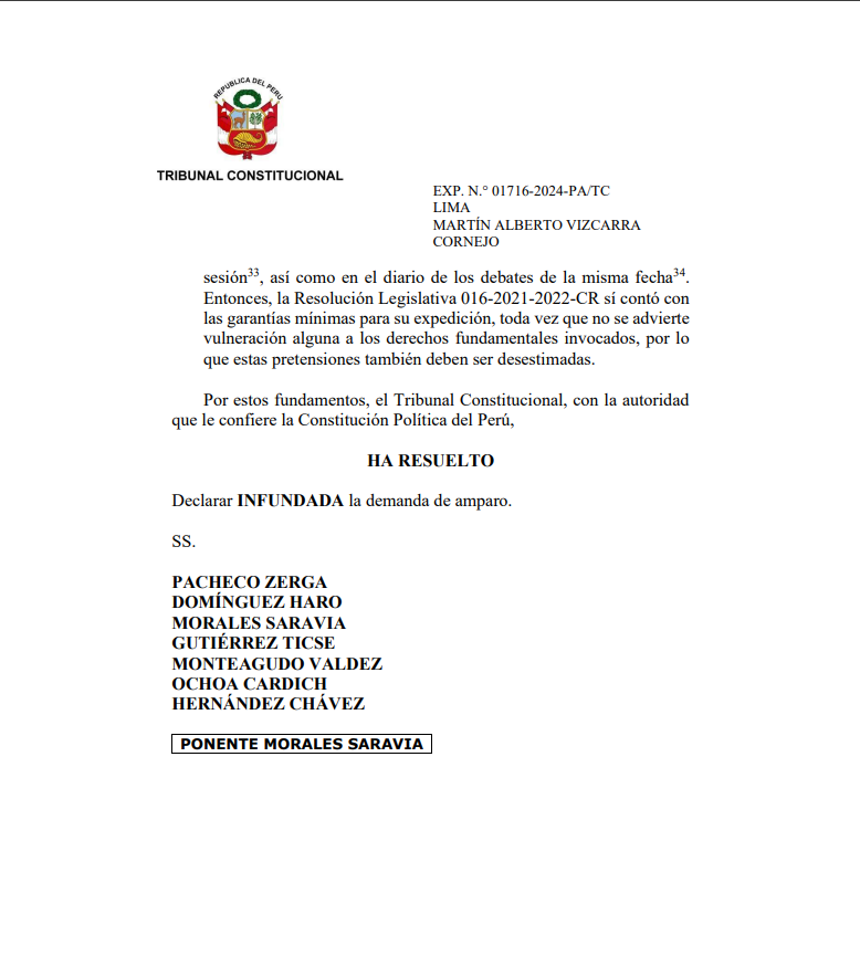 Fallo del Tribunal Constitucional