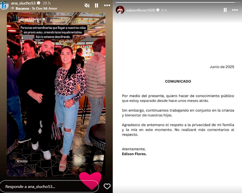 Edison Flores confirma el fin de su relacin con Ana Siucho.