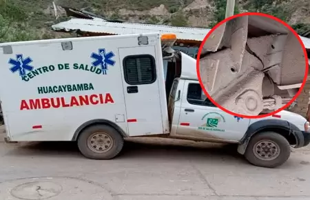Ambulancia se parte en dos mientras trasladaba un herido.