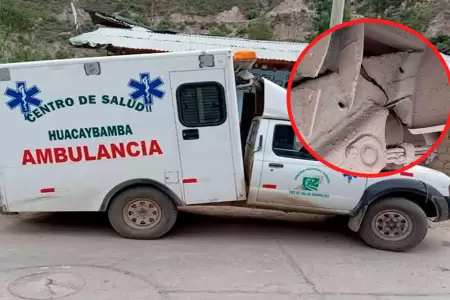 Ambulancia se parte en dos mientras trasladaba un herido.