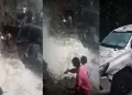 Huaico en el VRAEM arrastra camioneta con siete personas a bordo y deja comunidades incomunicadas