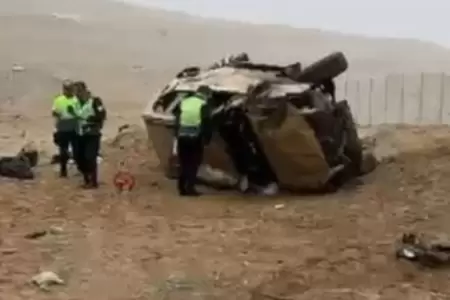 Dos mujeres mueren tras despiste de camioneta en Huacho.