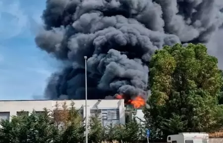Incendio en Universidad de Tuscia, en Italia.