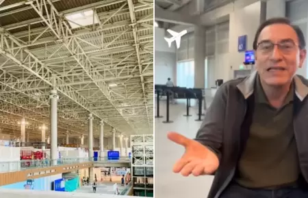 Martn Vizcarra critica techo del aeropuerto.