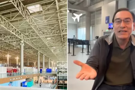 Martn Vizcarra critica techo del aeropuerto.