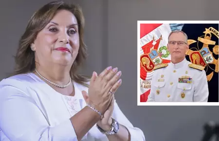 Piden a Dina Boluarte viajar a Francia con alto mando de la Marina.