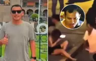 Polica golpe a una mujer en la va pblica: Efectivo pertenece a la Comisara de la Familia en Cusco