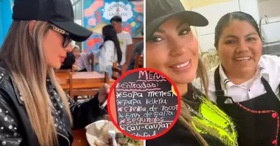 Pamela López defiende su menú de 13 soles.