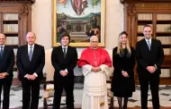 Papa Len XIV recibe a Javier Milei en el Vaticano: "Visitar la Argentina"