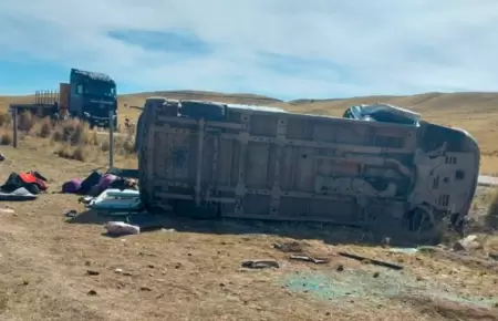 Cantante y animador fallecen tras accidente de minivn en Cusco.