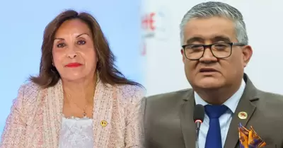 Dina Boluarte y ministro del Ambiente.