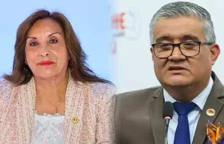 Dina Boluarte y ministro del Ambiente.