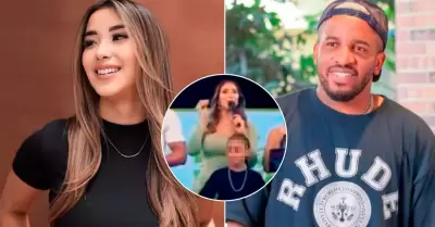 Xiomy Kanashiro presenta a su "hijo" en vivo.