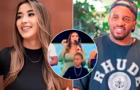 Xiomy Kanashiro presenta a su "hijo" en vivo.