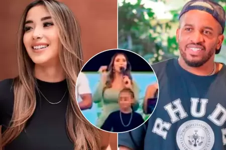 Xiomy Kanashiro presenta a su "hijo" en vivo.