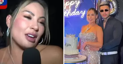 Pamela López echa a reporteros de su fiesta de cumpleaños.