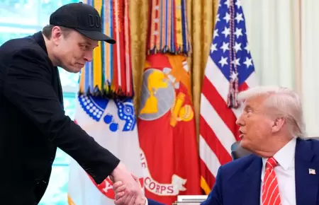Elon Musk y presidente Donald Trump.