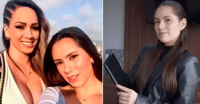 Melissa Klug celebra ingreso de Gianella a estudio de abogados.