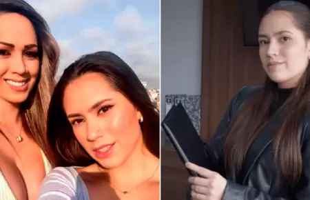 Melissa Klug celebra ingreso de Gianella a estudio de abogados.