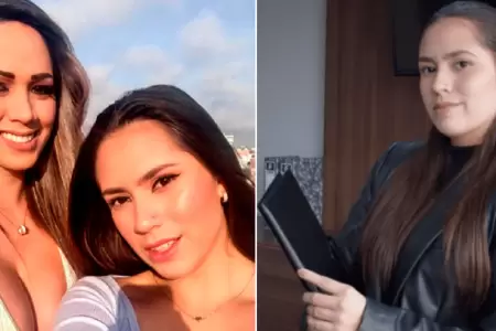 Melissa Klug celebra ingreso de Gianella a estudio de abogados.
