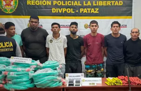 Detienen a presuntos delincuentes en Pataz.
