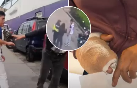 Salvaje agresin contra serena de La Victoria.