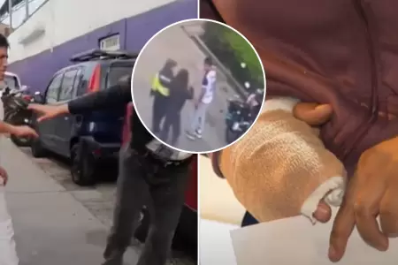 Salvaje agresin contra serena de La Victoria.