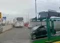 Aeropuerto Jorge Chvez: Bus turstico choca contra muro de acceso al terminal y causa congestin vehicular
