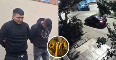 Capturan sujetos cuando pretendían robar vivienda en La Molina