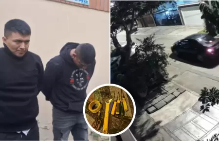 Capturan sujetos cuando pretendían robar vivienda en La Molina