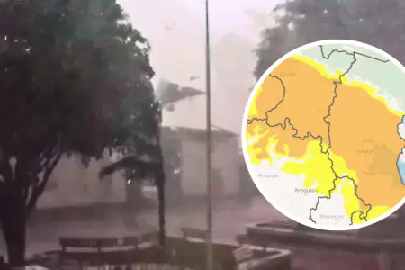 Senamhi advierte fenmeno meteorolgico intenso.